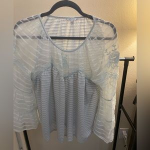 Very light blue Lucky Brand blouse.